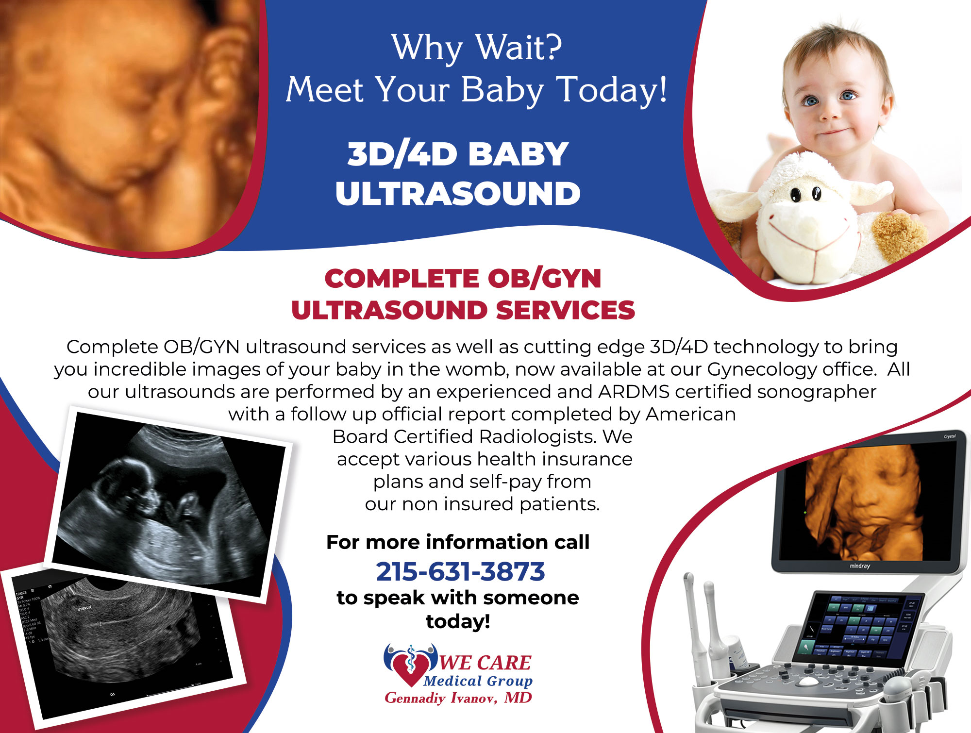 3D/4D baby ultrasound in Bucks County near me